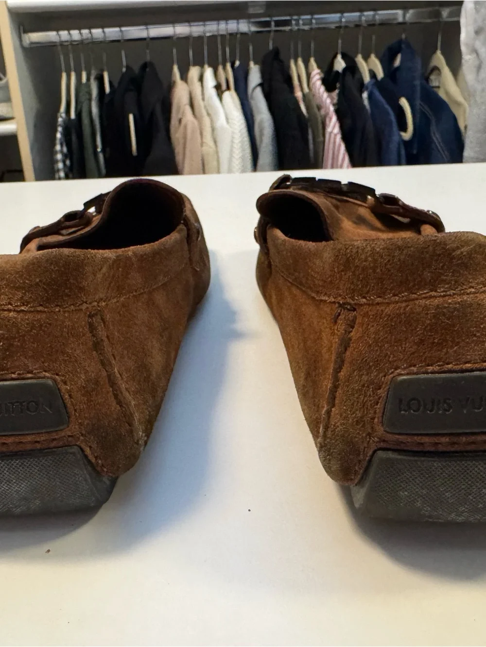 Louis Vuitton Monte Carlo Suede Moccasins